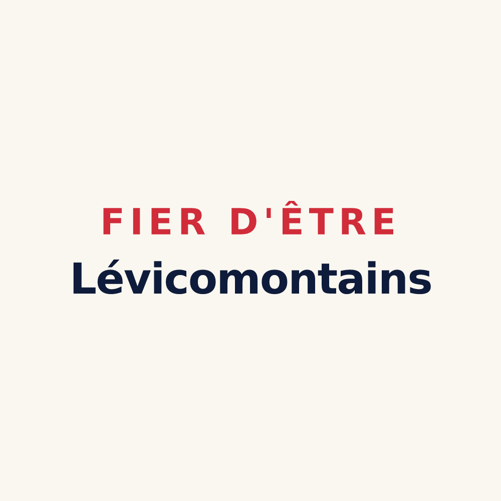 Tasse « Fier d'être Lévicomontains » — design pour Montlevicq