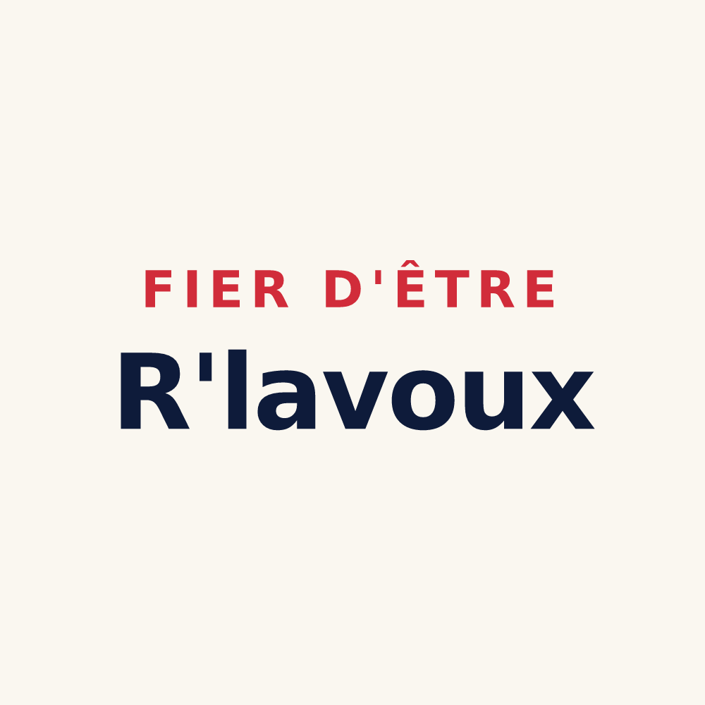 Tasse « Fier d'être R'lavoux » — design pour Montmahoux