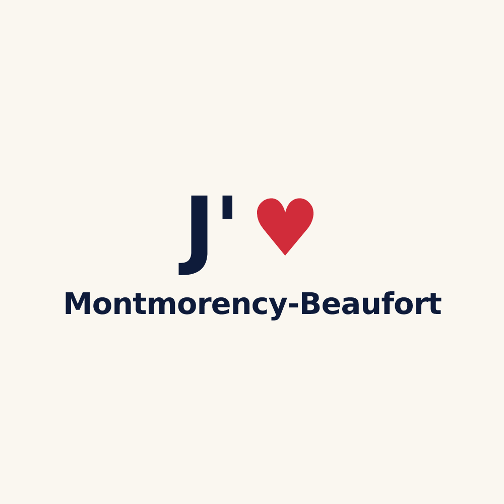 Tasse personnalisée Montmorency-Beaufort — design J'aime Montmorency-Beaufort