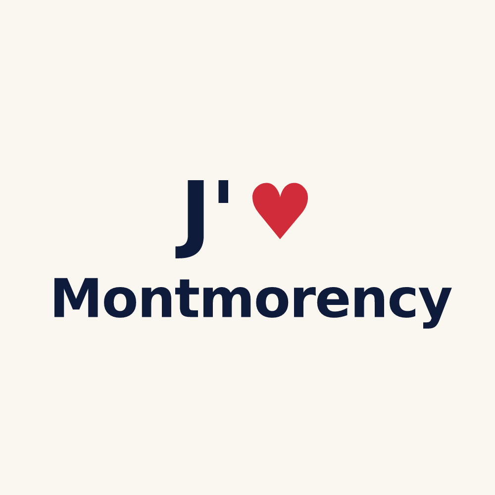 Tasse personnalisée Montmorency — design « J'aime Montmorency » imprimé sur la tasse
