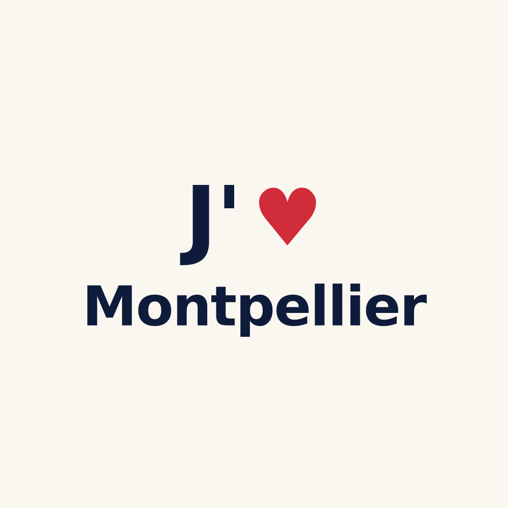 Tasse personnalisée Montpellier — design J'aime Montpellier