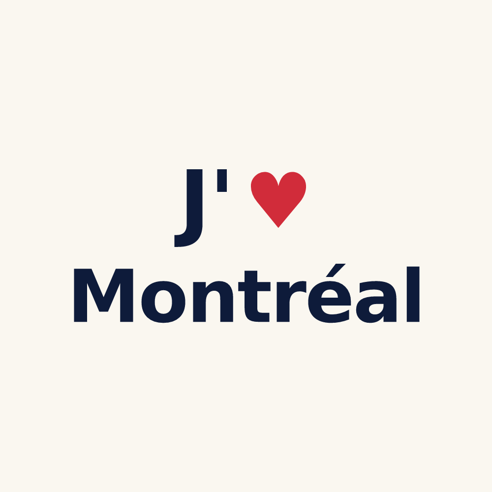 Tasse personnalisée Montréal — design J'aime Montréal