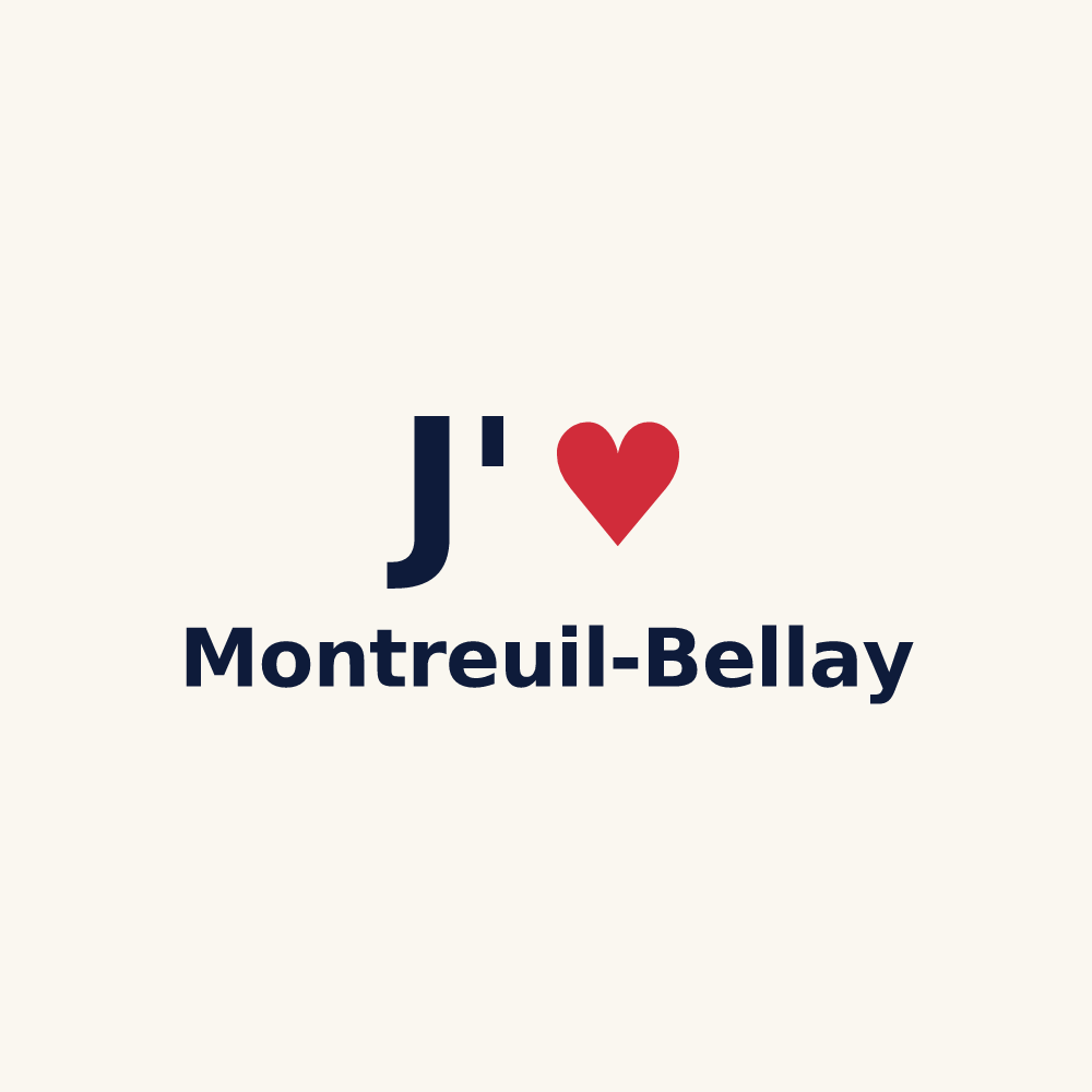 Tasse personnalisée Montreuil-Bellay — design J'aime Montreuil-Bellay