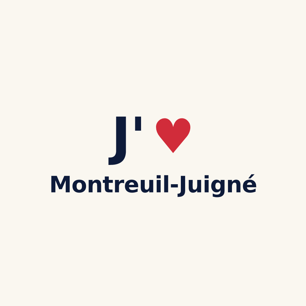 Tasse personnalisée Montreuil-Juigné — design J'aime Montreuil-Juigné