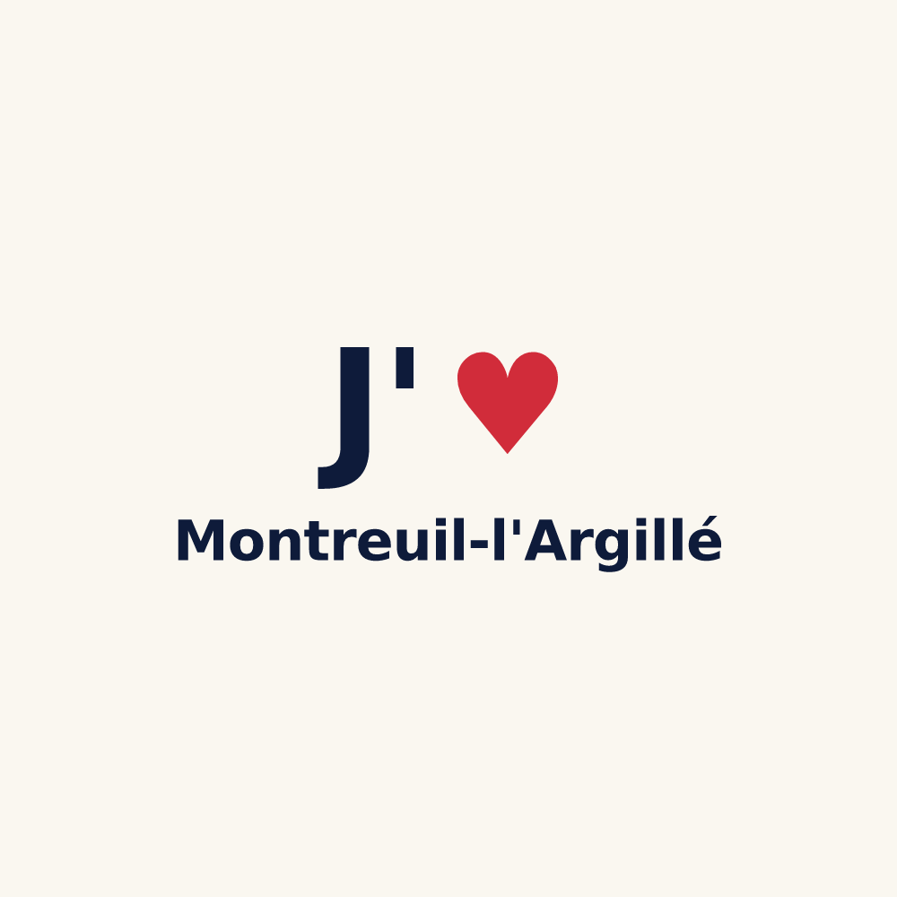 Tasse personnalisée Montreuil-l'Argillé — design J'aime Montreuil-l'Argillé