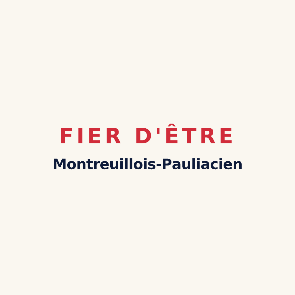 Tasse « Fier d'être Montreuillois-Pauliacien » — design pour Montreuil-Poulay
