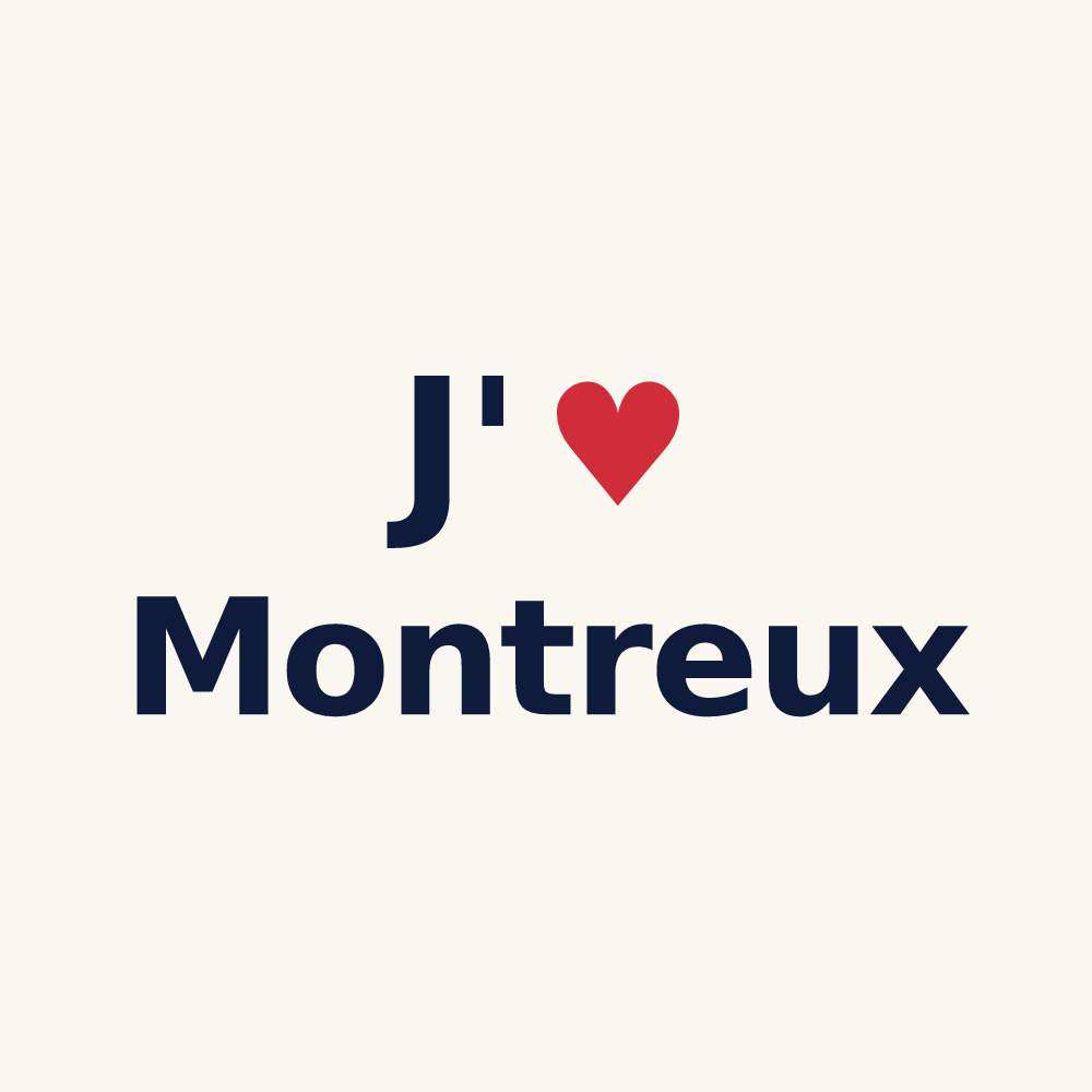 Tasse personnalisée Montreux — design « J'aime Montreux » imprimé sur la tasse
