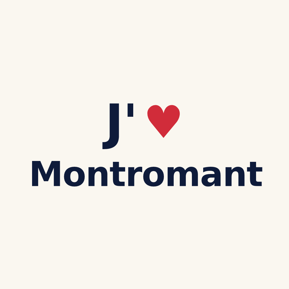 Tasse personnalisée Montromant — design J'aime Montromant
