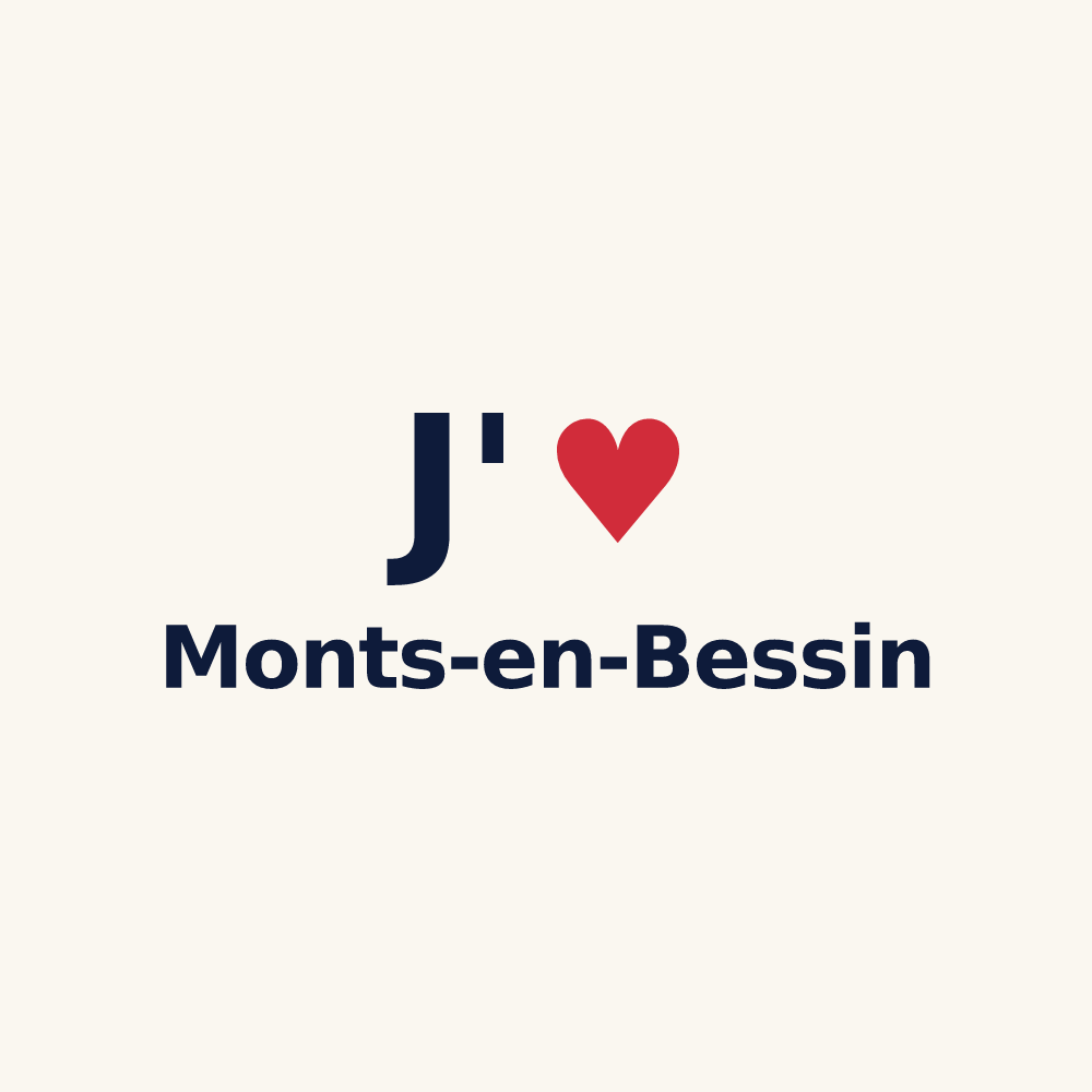 Tasse personnalisée Monts-en-Bessin — design J'aime Monts-en-Bessin