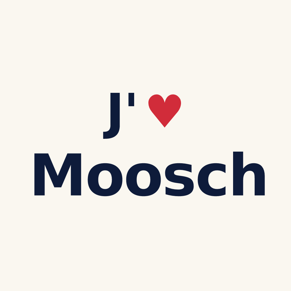 Tasse personnalisée Moosch — design J'aime Moosch