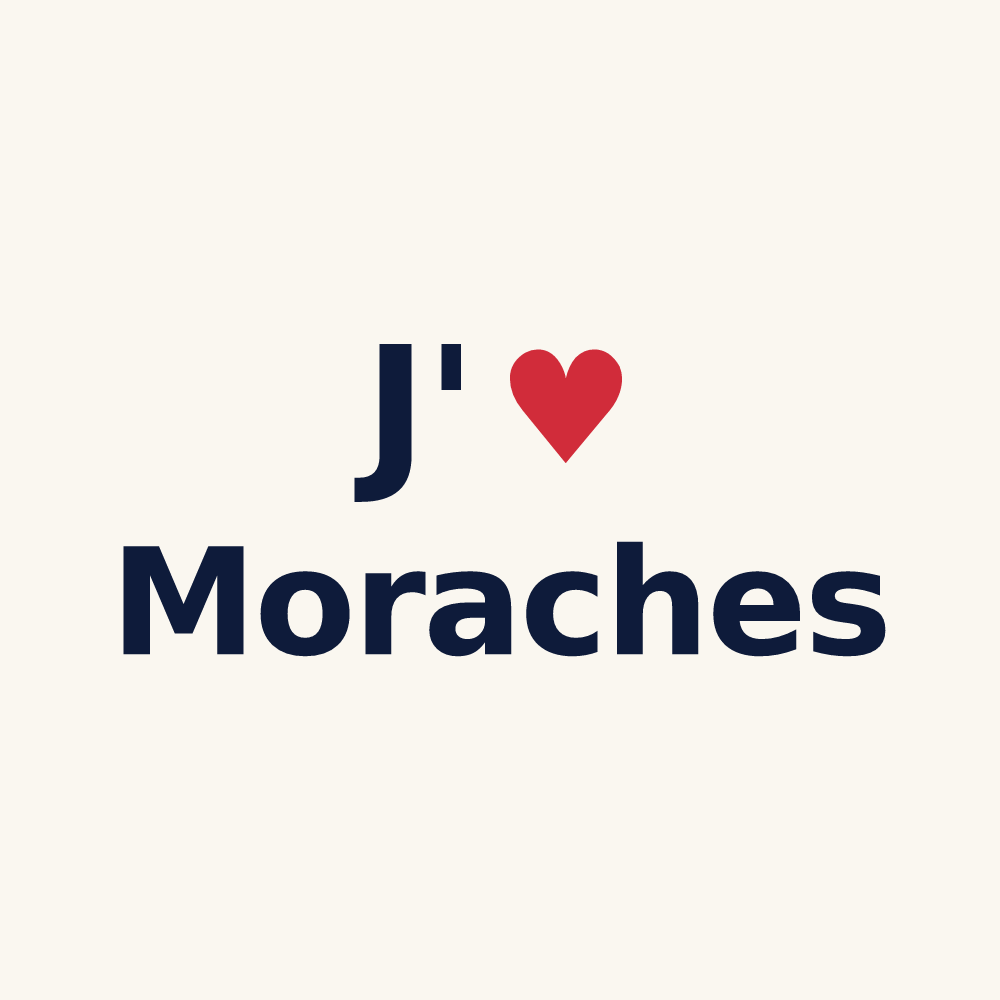 Tasse personnalisée Moraches — design J'aime Moraches