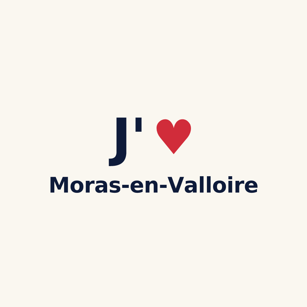 Tasse personnalisée Moras-en-Valloire — design J'aime Moras-en-Valloire