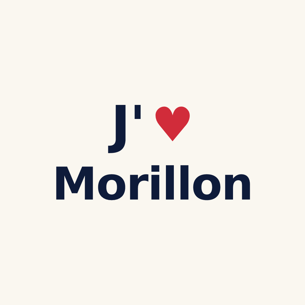Tasse personnalisée Morillon — design J'aime Morillon
