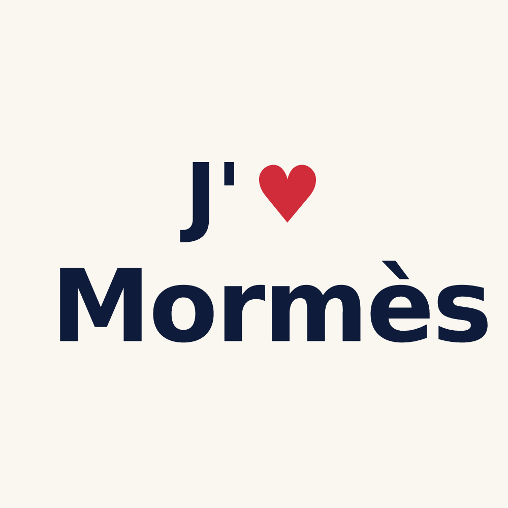 Tasse personnalisée Mormès — design J'aime Mormès
