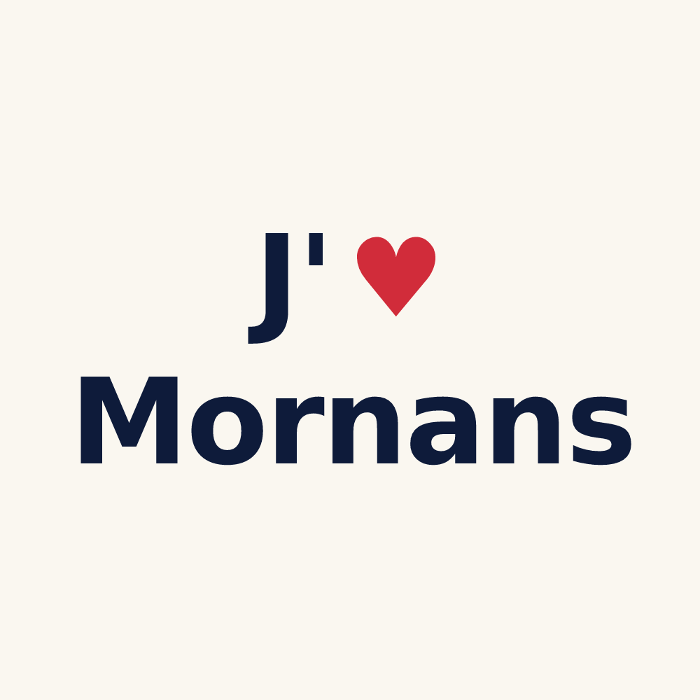 Tasse personnalisée Mornans — design J'aime Mornans