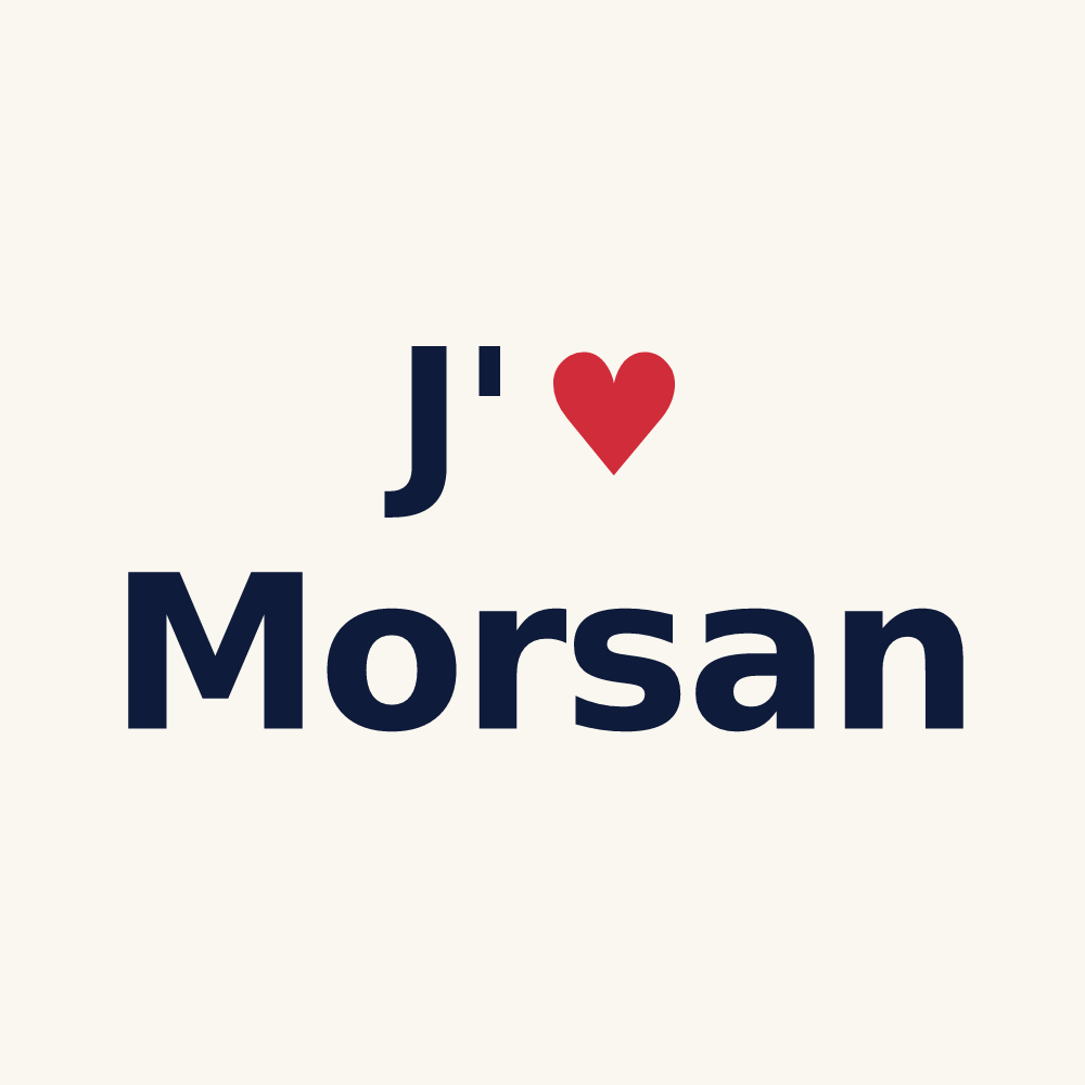 Tasse personnalisée Morsan — design J'aime Morsan