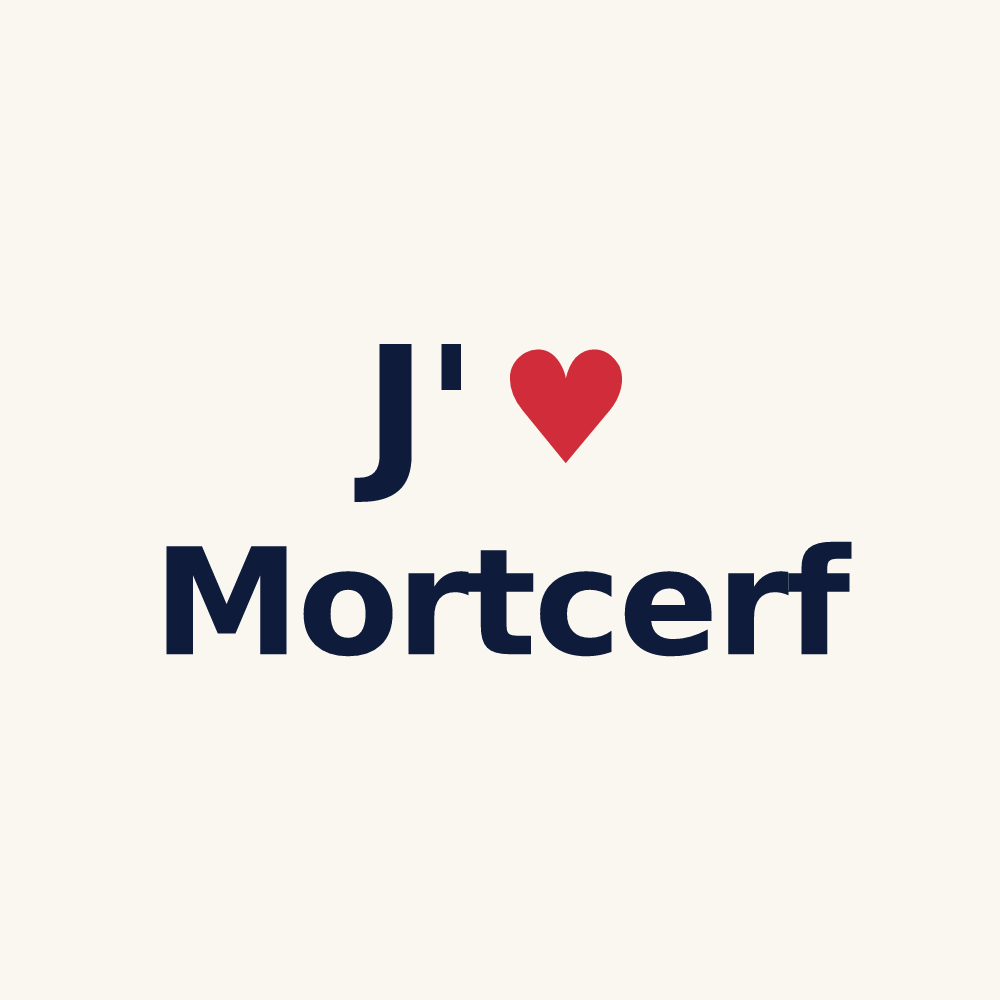 Tasse personnalisée Mortcerf — design J'aime Mortcerf