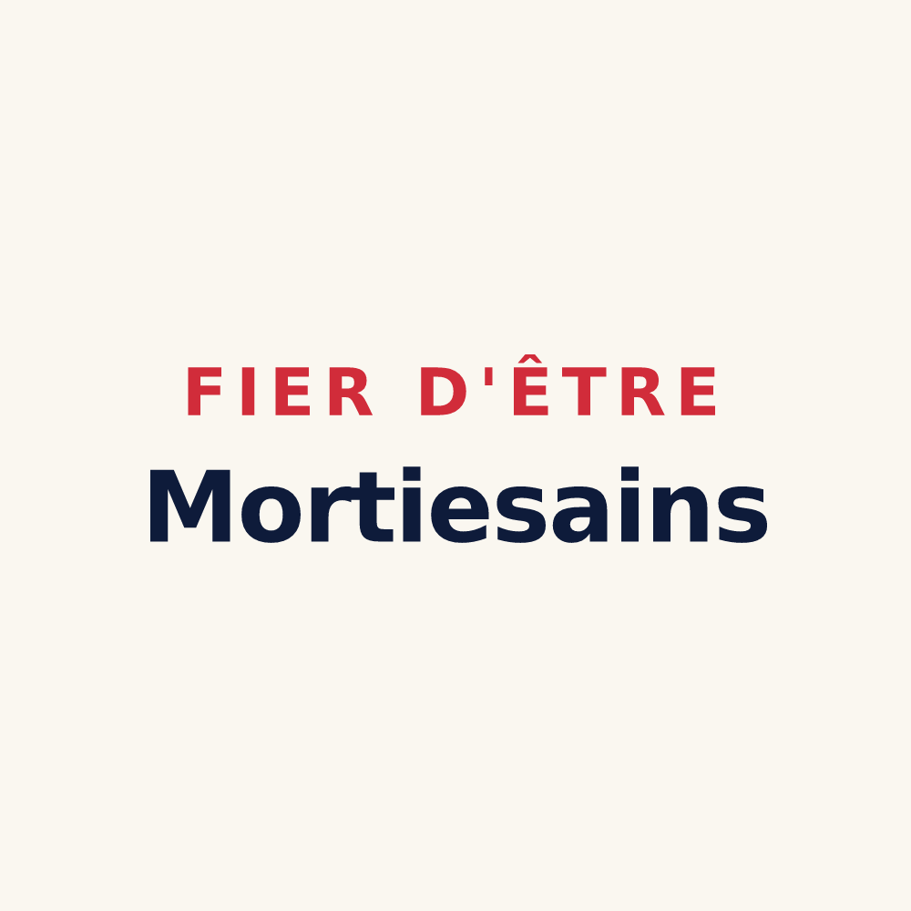 Tasse « Fier d'être Mortiesains » — design pour Mortiers