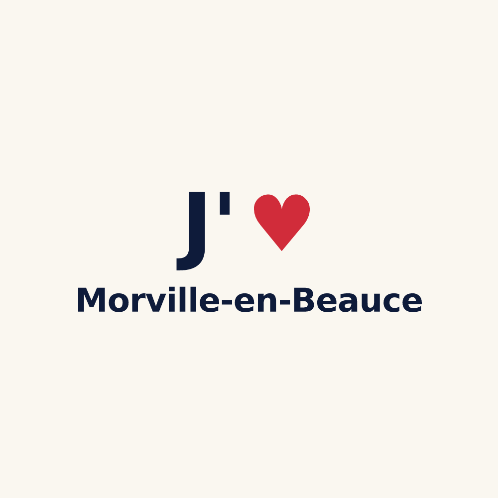 Tasse personnalisée Morville-en-Beauce — design J'aime Morville-en-Beauce