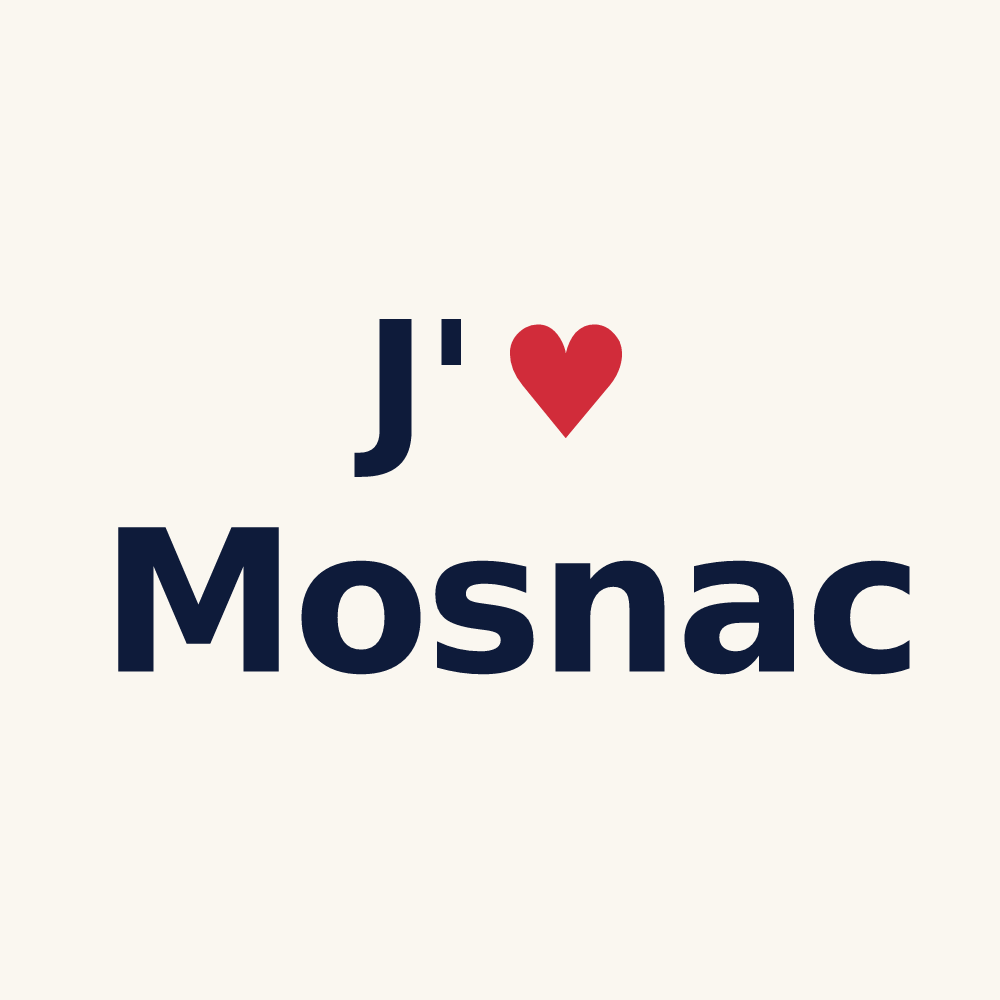 Tasse personnalisée Mosnac — design J'aime Mosnac