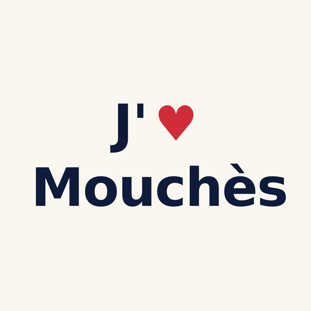Tasse personnalisée Mouchès — design J'aime Mouchès