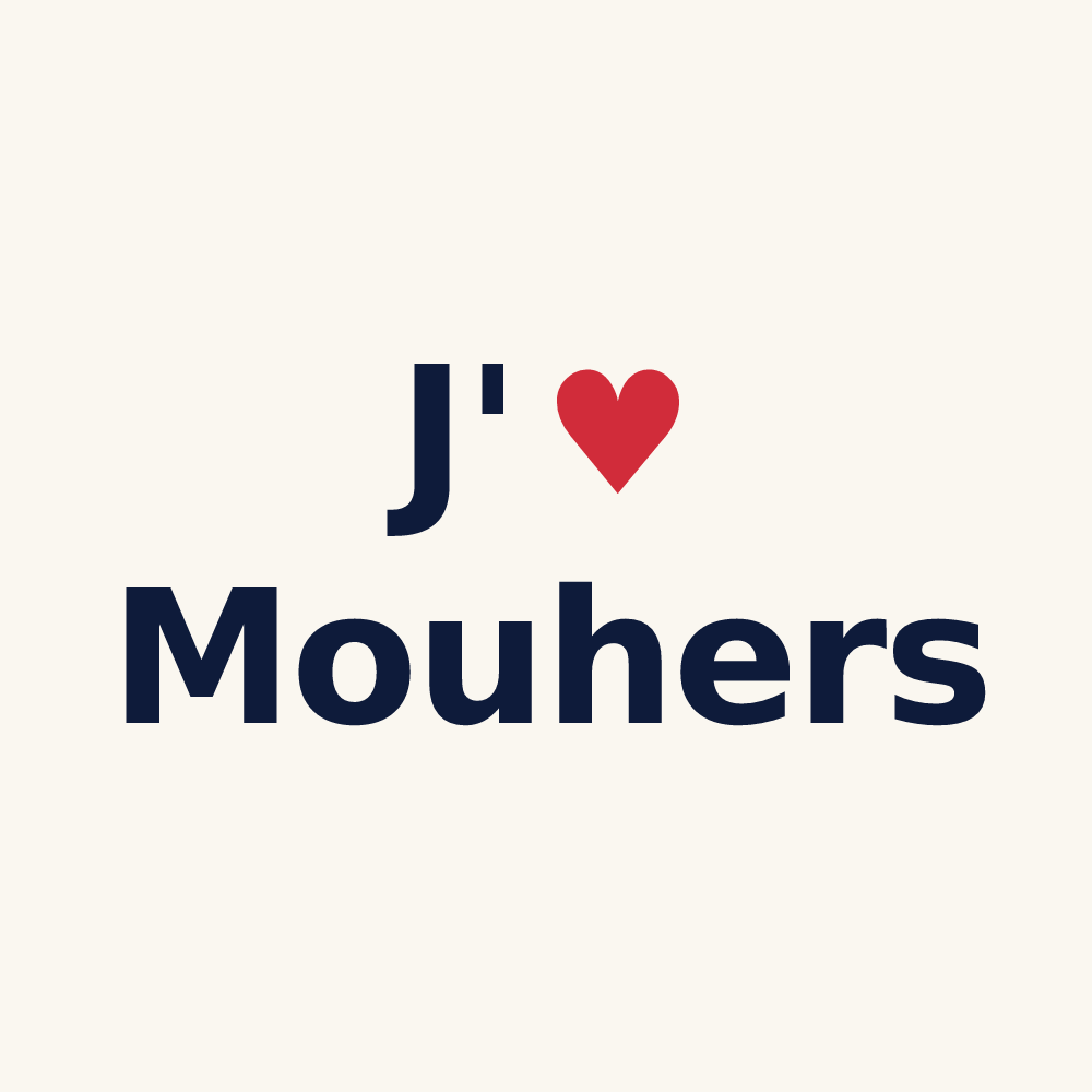 Tasse personnalisée Mouhers — design J'aime Mouhers