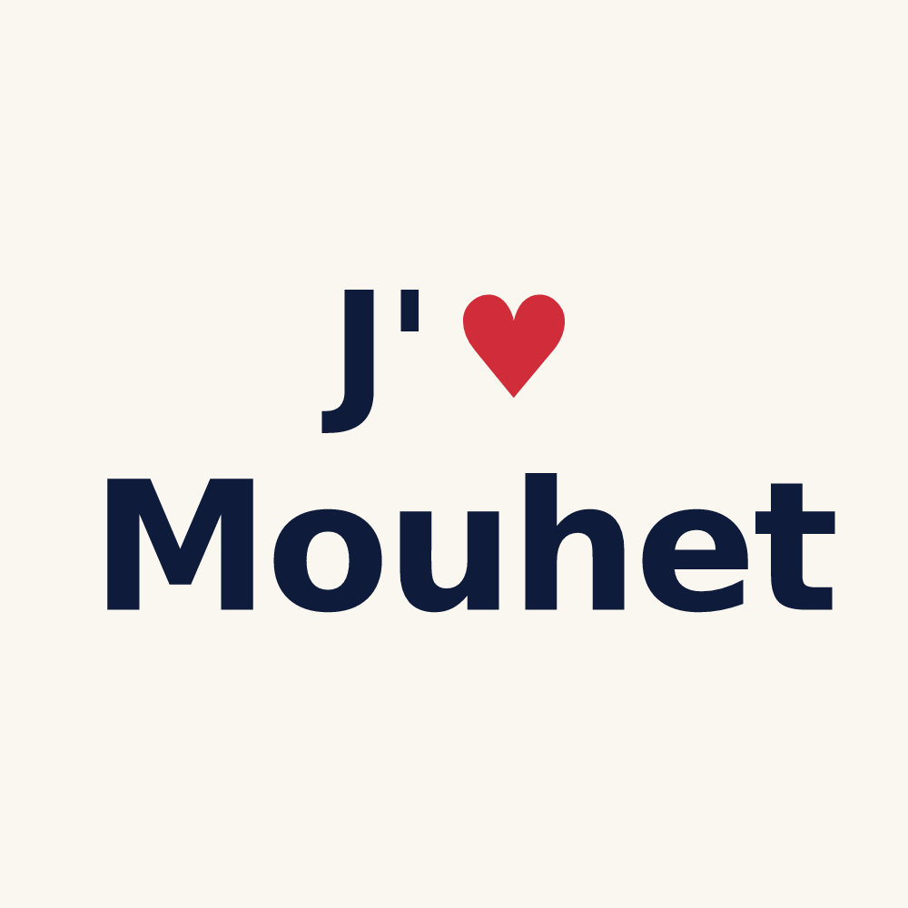 Tasse personnalisée Mouhet — design J'aime Mouhet