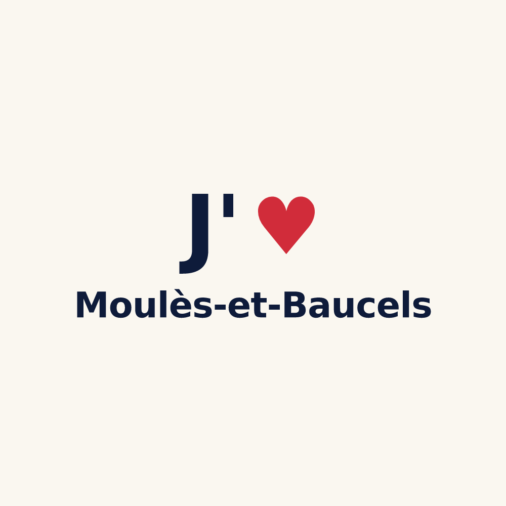 Tasse personnalisée Moulès-et-Baucels — design J'aime Moulès-et-Baucels