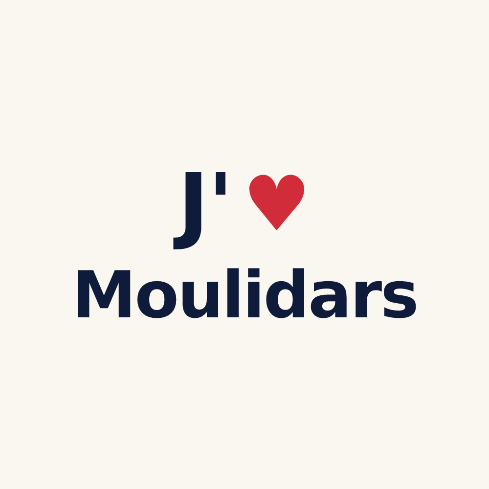 Tasse personnalisée Moulidars — design J'aime Moulidars