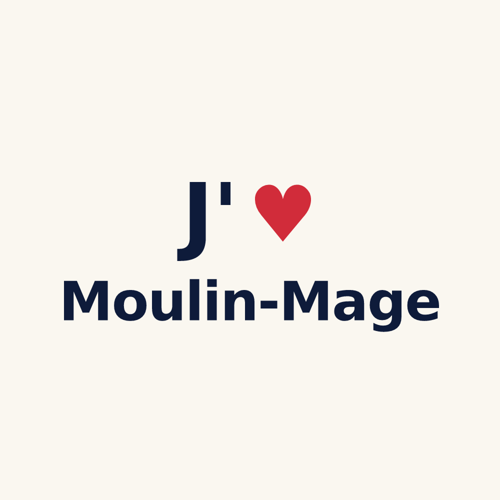 Tasse personnalisée Moulin-Mage — design J'aime Moulin-Mage