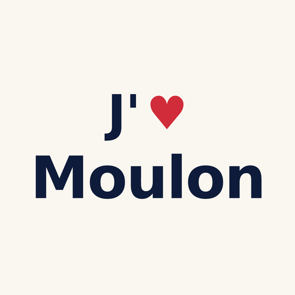 Tasse personnalisée Moulon — design J'aime Moulon