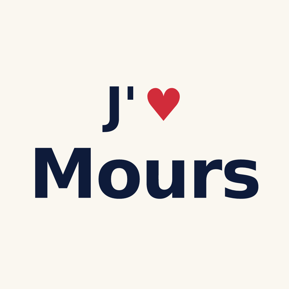 Tasse personnalisée Mours — design J'aime Mours