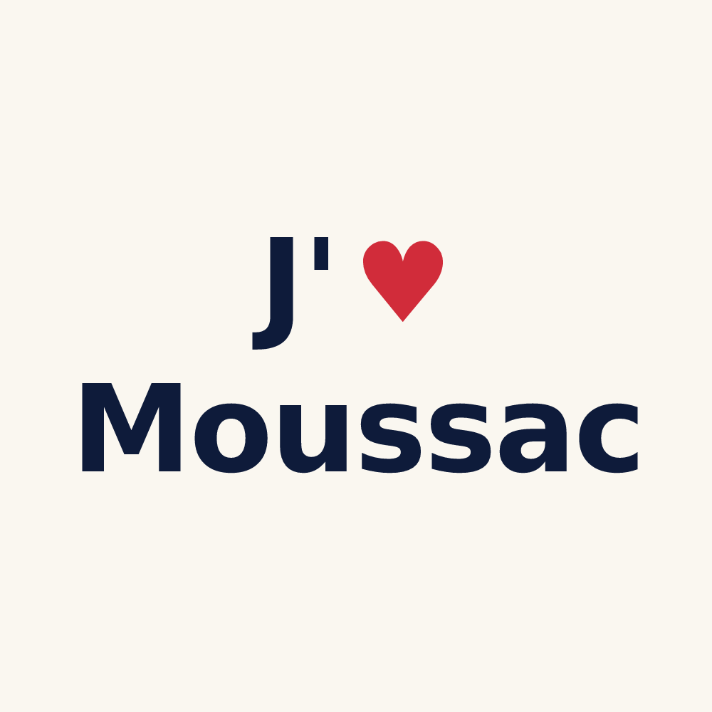 Tasse personnalisée Moussac — design J'aime Moussac