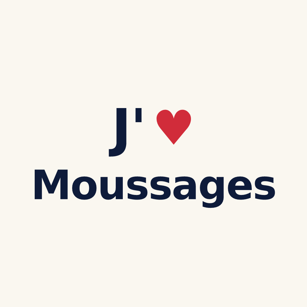 Tasse personnalisée Moussages — design J'aime Moussages