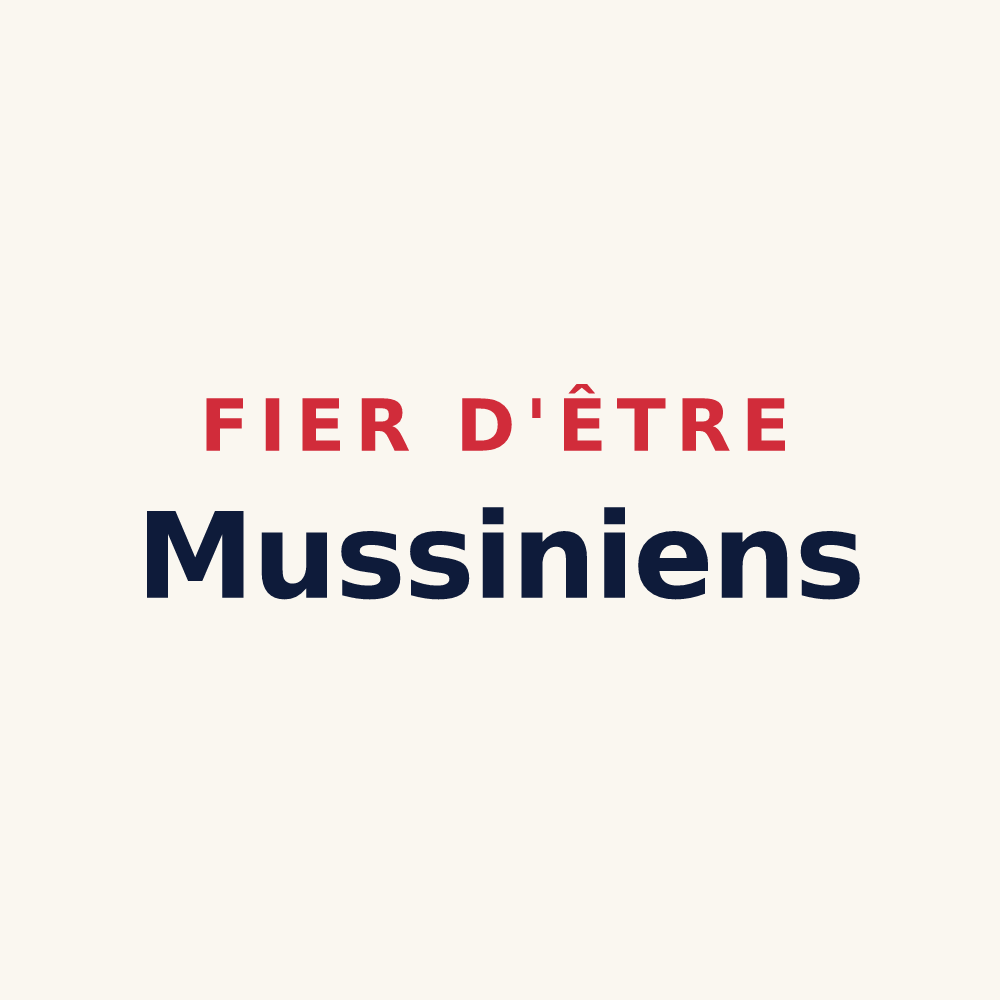 Tasse « Fier d'être Mussiniens » — design pour Mousson