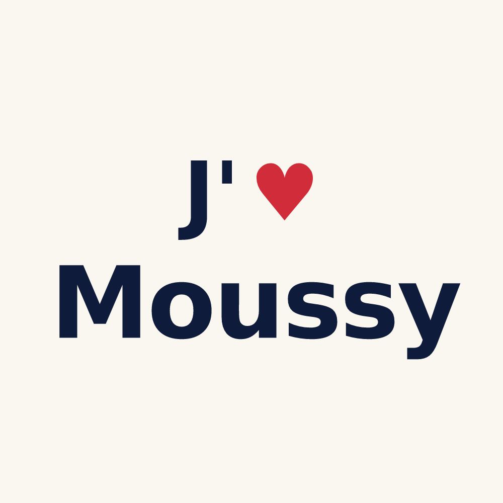 Tasse personnalisée Moussy — design J'aime Moussy