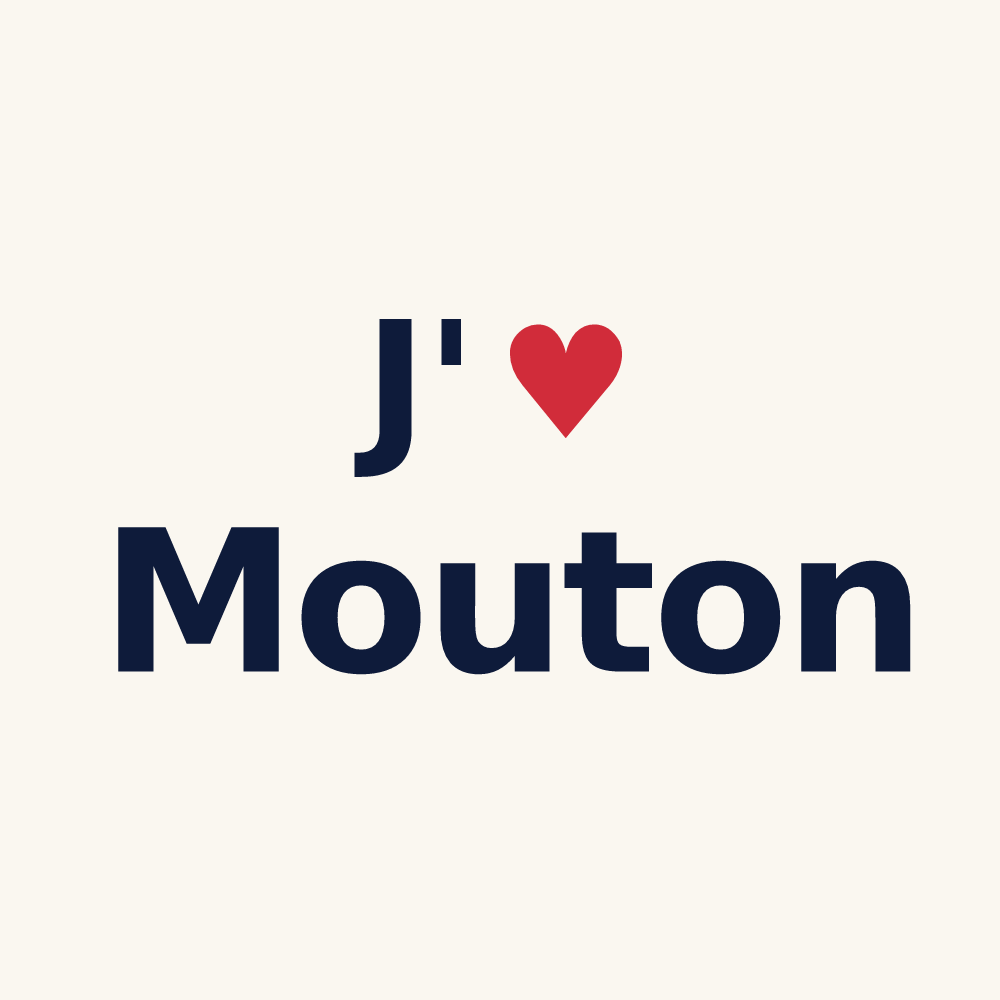Tasse personnalisée Mouton — design J'aime Mouton