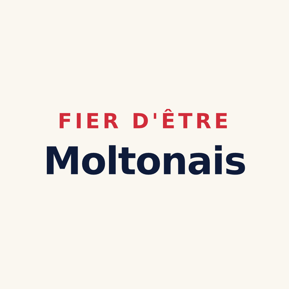 Tasse « Fier d'être Moltonais » — design pour Mouton