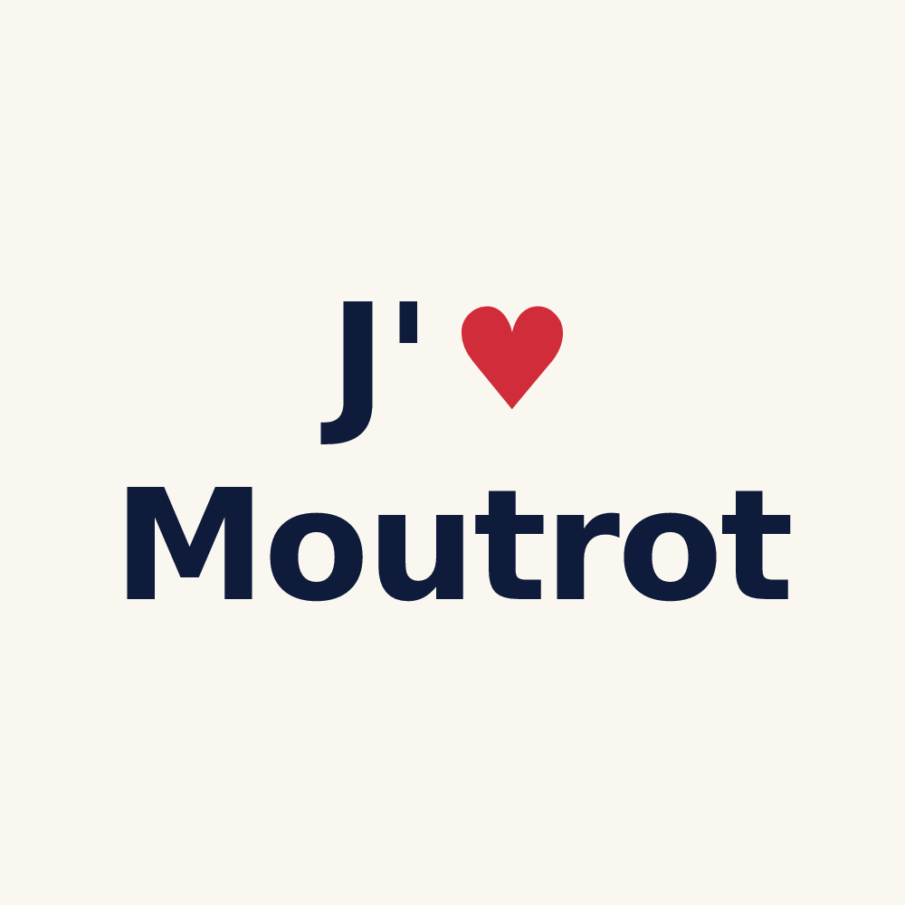 Tasse personnalisée Moutrot — design J'aime Moutrot