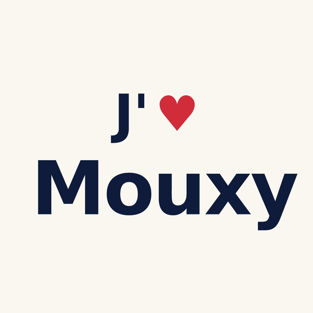 Tasse personnalisée Mouxy — design J'aime Mouxy