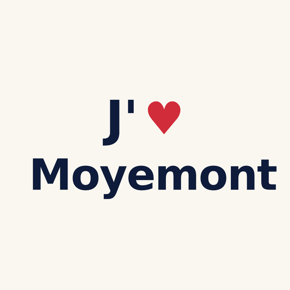 Tasse personnalisée Moyemont — design J'aime Moyemont