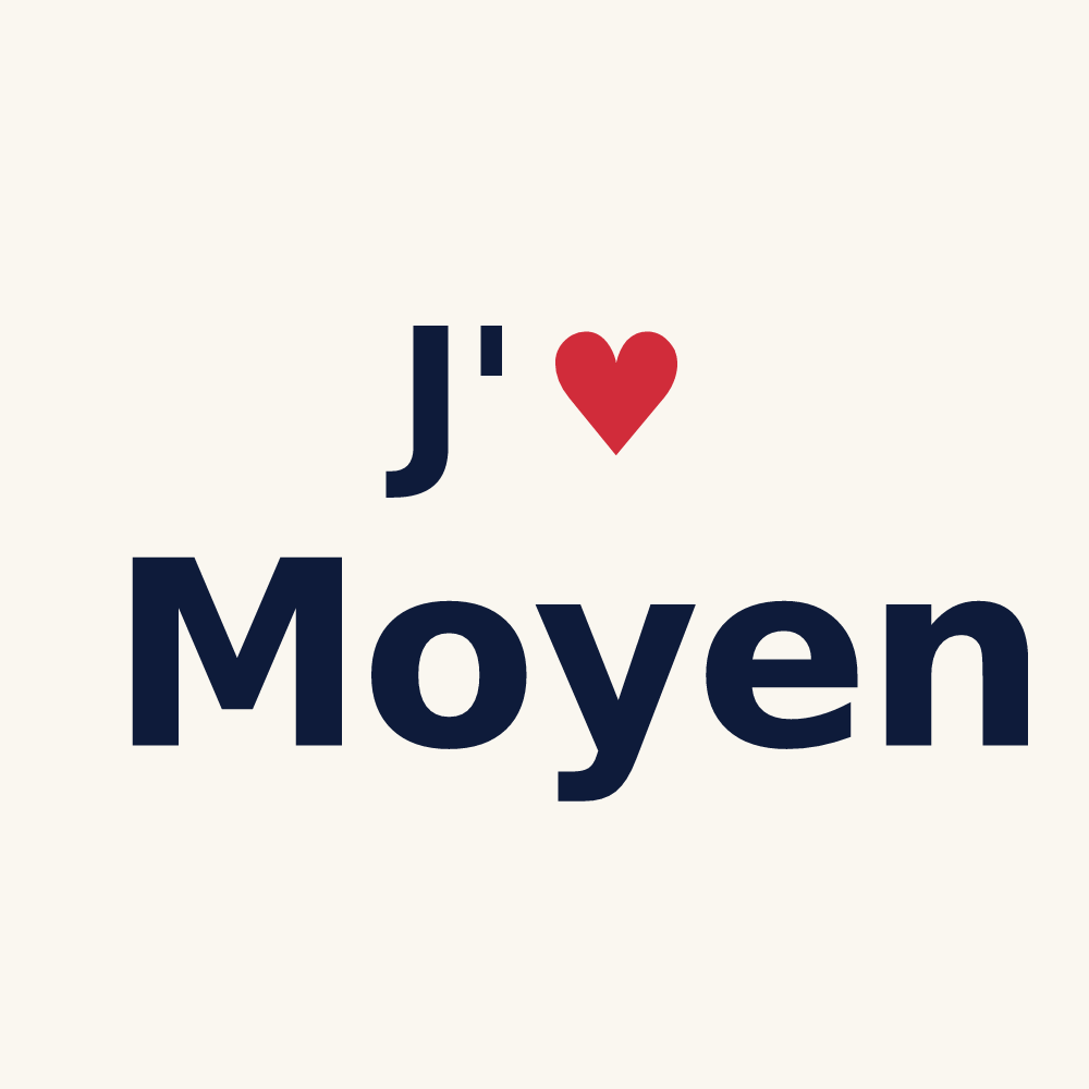 Tasse personnalisée Moyen — design J'aime Moyen