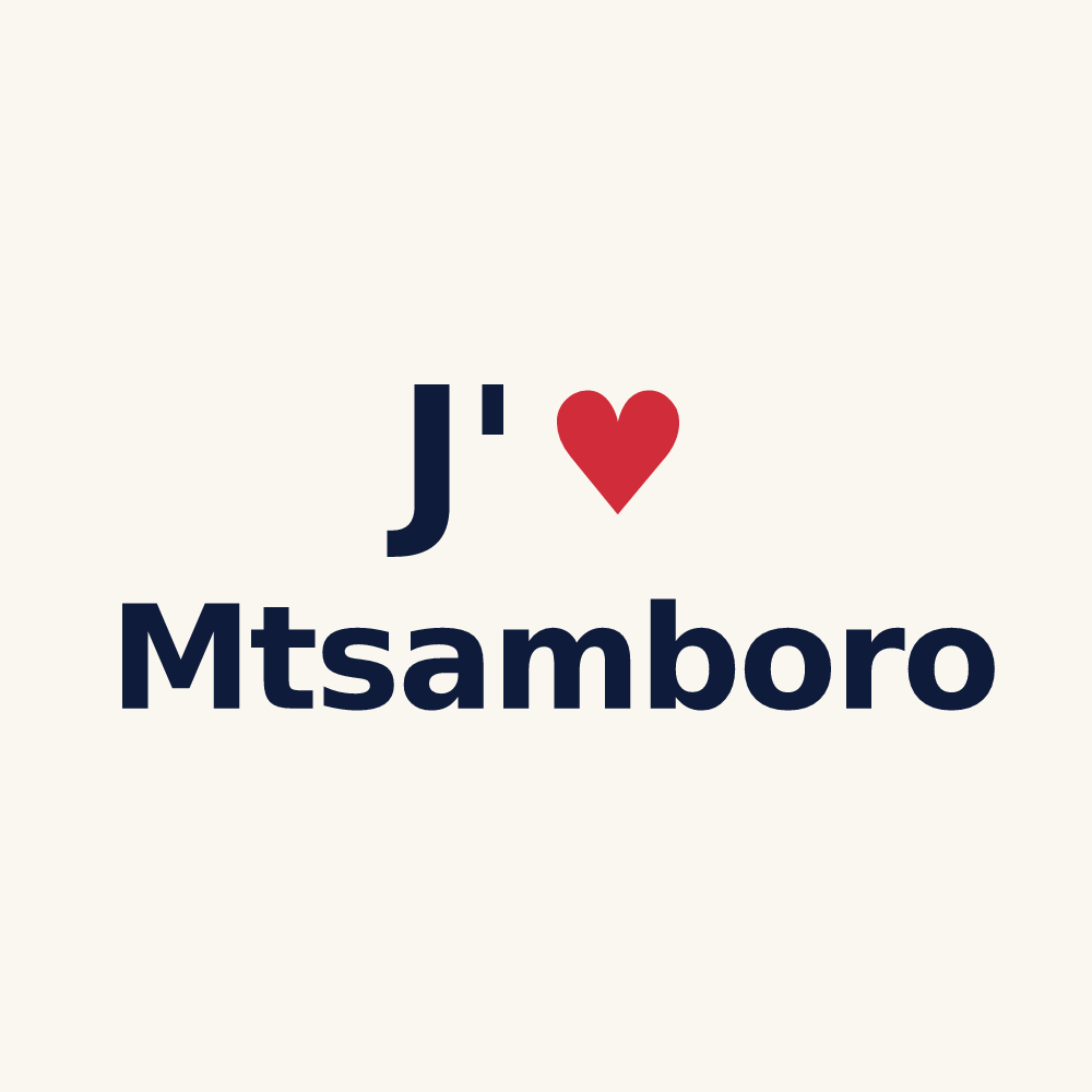 Tasse personnalisée Mtsamboro — design J'aime Mtsamboro