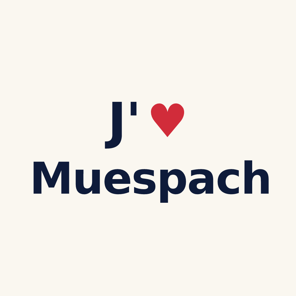 Tasse personnalisée Muespach — design J'aime Muespach