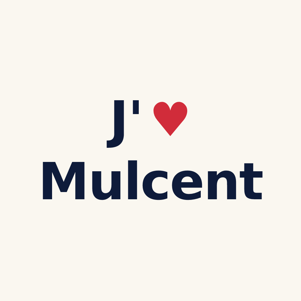Tasse personnalisée Mulcent — design J'aime Mulcent