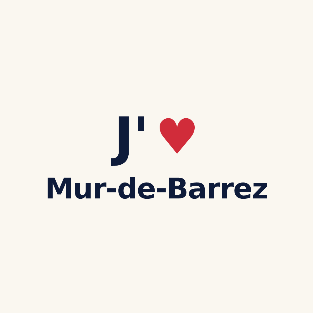 Tasse personnalisée Mur-de-Barrez — design J'aime Mur-de-Barrez