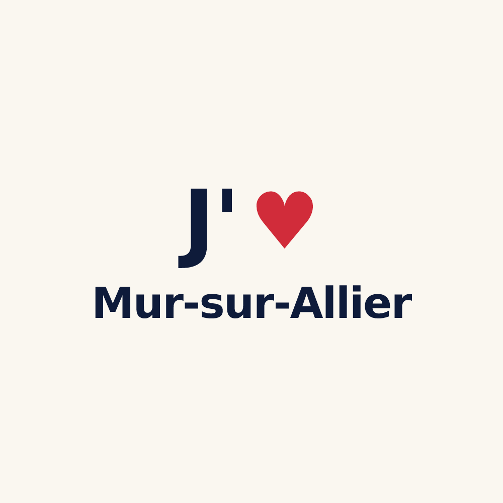 Tasse personnalisée Mur-sur-Allier — design J'aime Mur-sur-Allier