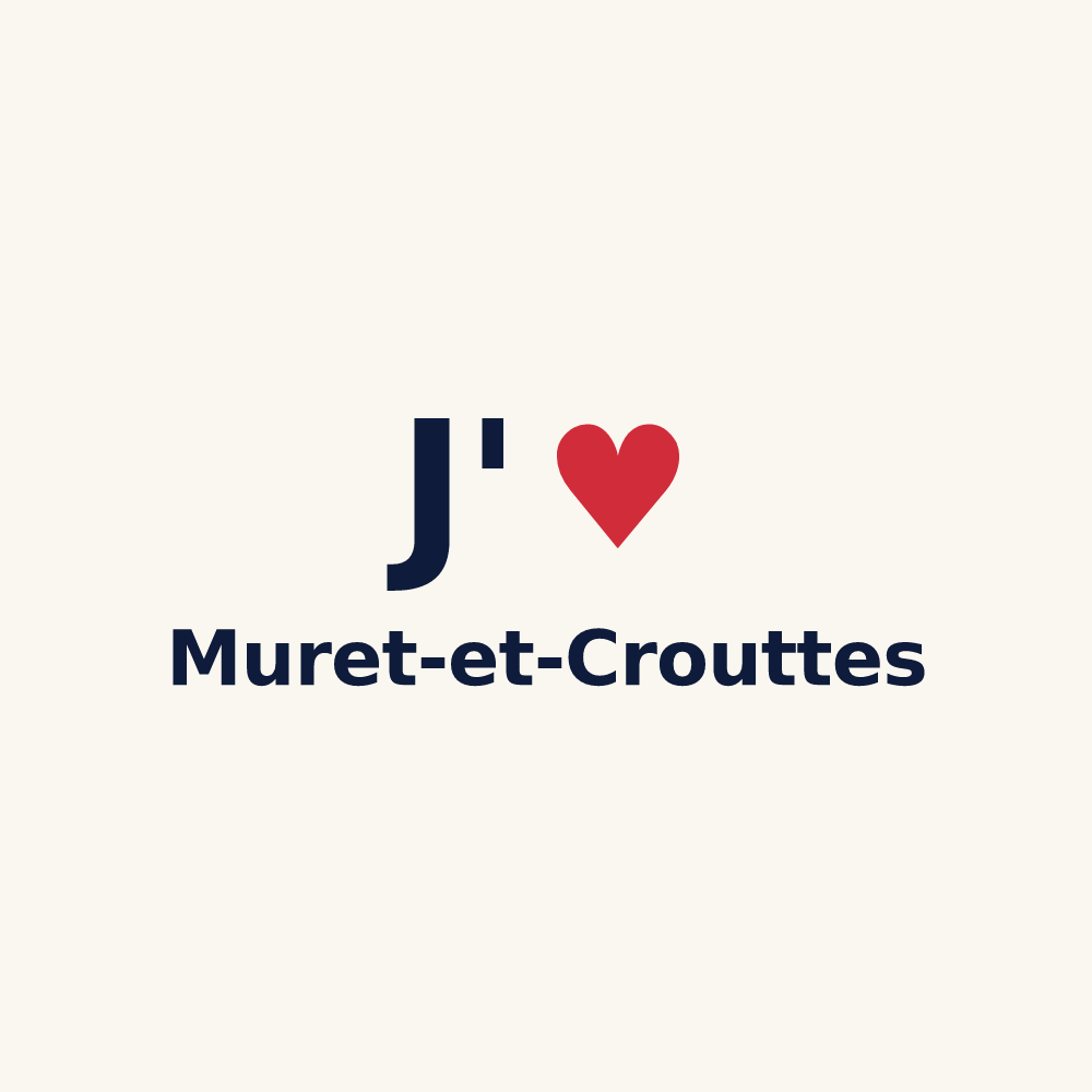 Tasse personnalisée Muret-et-Crouttes — design J'aime Muret-et-Crouttes