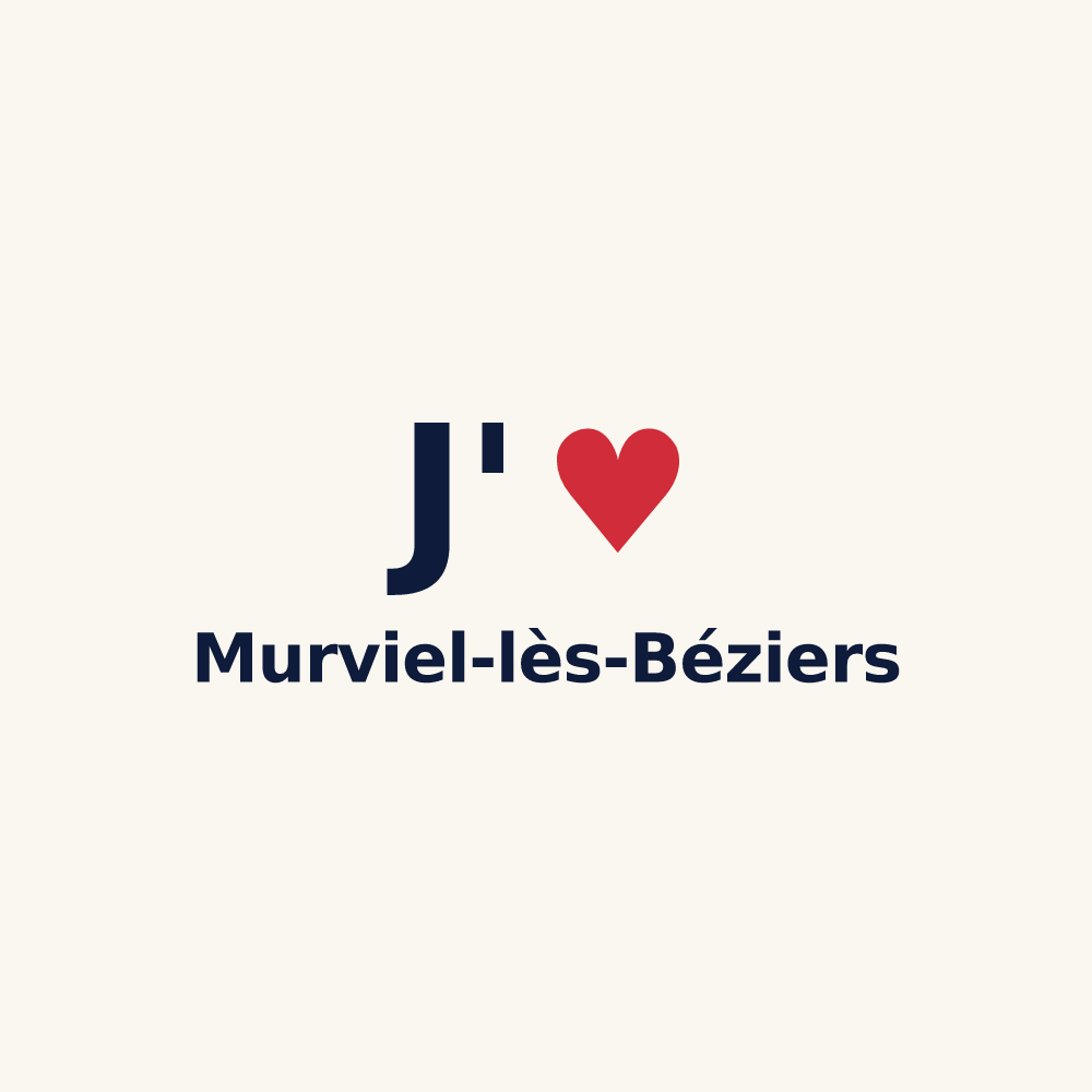 Tasse personnalisée Murviel-lès-Béziers — design J'aime Murviel-lès-Béziers
