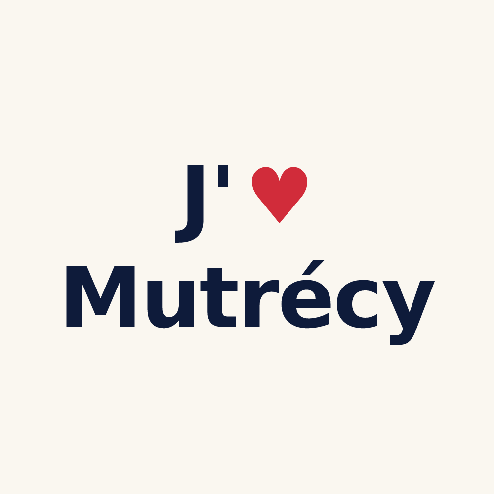 Tasse personnalisée Mutrécy — design J'aime Mutrécy